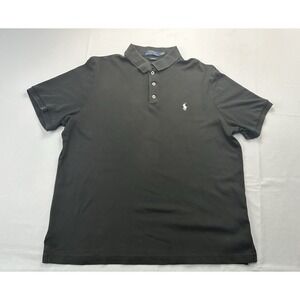 Polo Ralph Lauren Classic Fit Black Polo Shirt Men's Size Large 100% Cotton